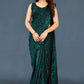 Lycra Sequence Saree for Women (Purple, 6.3 m)